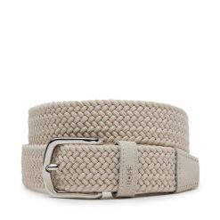 Pasek Męski BOSS. Brązowe paski męskie Boss, bez wzorów. Za 379.99 zł.