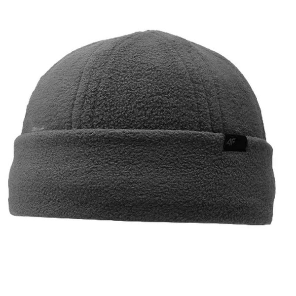 Czapka z Mikro-Polaru 4F. Szare czapki męskie 4f, bez wzorów, z polaru. Za 66.99 zł.