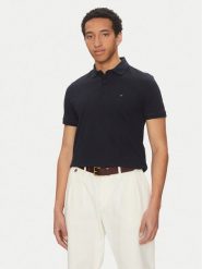 Tommy Hilfiger Polo Vertical MW0MW38951 Granatowy Regular Fit. Niebieskie koszulki polo męskie Tommy Hilfiger, m, bez wzorów, z bawełny, bez kołnierzyka, bez ramiączek. Za 249.99 zł.