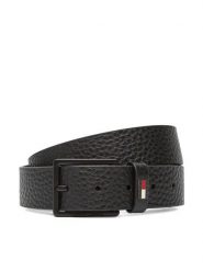 Tommy Jeans Pasek Męski Tjm Elevated Flag Leather 3.5 AM0AM13418 Czarny. Czarne paski męskie Tommy Jeans, bez wzorów, z jeansu. Za 189.99 zł.