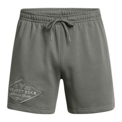 Spodenki treningowe męskie Under Armour Project Rock HWT. Zielone szorty sportowe męskie Under Armour, bez wzorów, rockowe. Za 269.99 zł.
