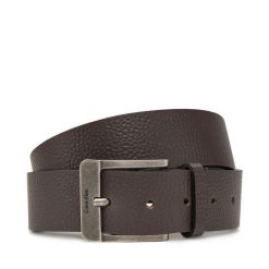 Pasek Męski Calvin Klein Jeans. Brązowe paski męskie Calvin Klein Jeans, bez wzorów, z jeansu. Za 119.99 zł.