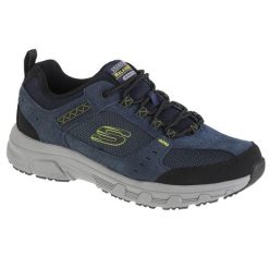 Buty trekkingowe męskie, Skechers Oak Canyon. Niebieskie buty trekkingowe męskie Skechers, bez wzorów, z zamszu, bez zapięcia. Za 249.00 zł.