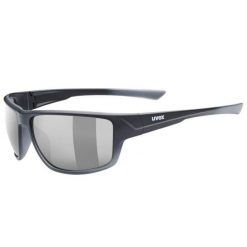 Okulary Uvex Sportstyle 230 Black Mat 2216 2021. Czarne okulary przeciwsłoneczne męskie Uvex, bez wzorów, sportowe. Za 129.90 zł.