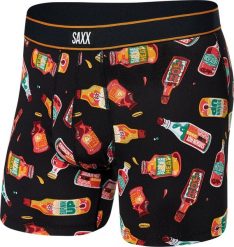 SAXX Bokserki męskie SAXX DAYTRIPPER Boxer Brief Ostre Sosy - czarny S. Czarne bokserki męskie Saxx, m, bez wzorów. Za 84.49 zł.