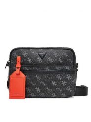 Guess Saszetka HMMILO P5422 Czarny. Czarne saszetki męskie Guess, z aplikacjami, ze skóry. Za 359.99 zł.