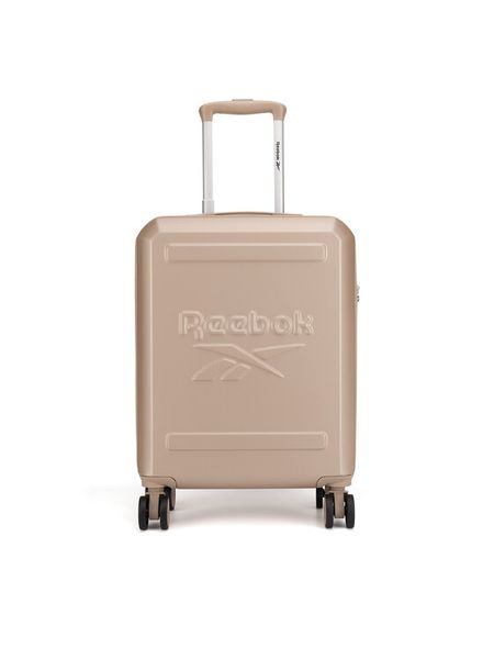 Reebok Walizka kabinowa RBK-WAL-023-CCC-S Beżowy. Brązowe walizki męskie Reebok, bez wzorów, z tworzywa sztucznego. Za 249.99 zł.