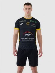 4F Koszulka meczowa replika wyjazdowa z sezonu 2024/25 męska 4F x PGE GiEK Skra Bełchatów - multikolor L. T-shirty męskie 4f, l, bez wzorów, z dzianiny, bez kołnierzyka, bez ramiączek. Za 149.99 zł.
