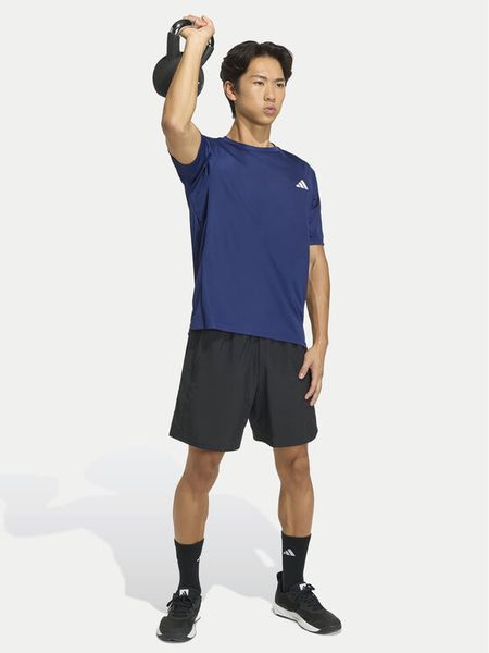 Adidas Koszulka techniczna Workout Essentials Base KD5457 Granatowy Regular Fit. Niebieskie t-shirty sportowe męskie ADIDAS, m, bez wzorów, z syntetyku, sportowe, bez ramiączek. Za 99.99 zł.