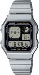 Zegarek męski Casio A130WE-1AEF srebrny. Szare zegarki męskie Casio, srebrne. Za 269.00 zł.
