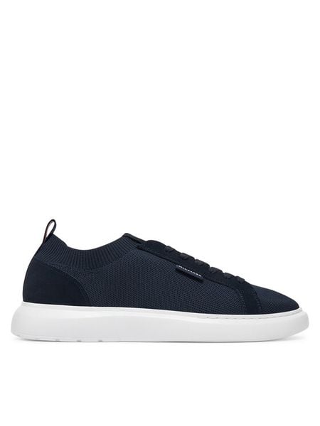 Tommy Hilfiger Sneakersy Light Cupsole Knit Seasonal FM0FM05403 Granatowy. Niebieskie buty sportowe na co dzień męskie Tommy Hilfiger, m, bez wzorów, z materiału, bez ramiączek, bez kaptura. Za 299.99 zł.