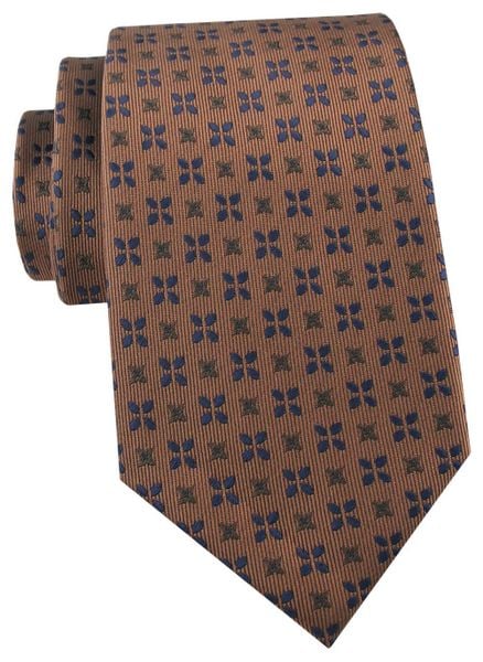 Krawat Męski - Angelo di Monti - Brązowy w Groszek. Brązowe krawaty i muchy męskie Angelo di Monti, bez wzorów, z tkaniny, eleganckie. Za 45.00 zł.