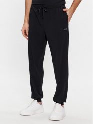 Boss Spodnie dresowe Mix&Match 50515365 Czarny Regular Fit. Czarne spodnie dresowe męskie Boss, bez wzorów, z bawełny. Za 199.99 zł.