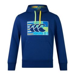 Bluza z kapturem Canterbury Uglies. Niebieskie bluzy nierozpinane męskie CANTERBURY, xs, bez wzorów, z dresówki, sportowe, bez ramiączek, z kapturem. Za 375.50 zł.