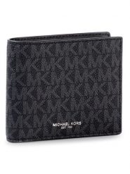 Michael Kors Portfel Greyson 39F9LGYF3B Czarny. Czarne portfele męskie Michael Kors, bez wzorów, ze skóry. Za 399.99 zł.