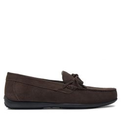 Mokasyny Geox. Brązowe mokasyny męskie Geox, bez zapięcia. Za 319.99 zł.