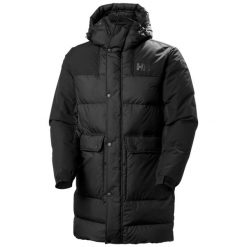 Kurtka puchowa Helly Hansen Escape Down. Czarne kurtki męskie Helly Hansen, m, bez wzorów, z puchu, bez ramiączek, bez kaptura. W wyprzedaży za 1,395.45 zł.