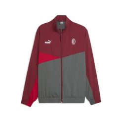 Kurtka z dresu Milan AC 2023/24. Czerwone kurtki męskie Puma, l, bez wzorów, z dresówki, sportowe, bez ramiączek, bez kaptura. W wyprzedaży za 256.96 zł.