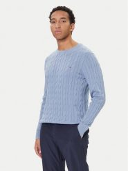 Tommy Hilfiger Sweter MW0MW33132 Błękitny Regular Fit. Niebieskie kardigany męskie Tommy Hilfiger, m, bez wzorów, z bawełny, bez ramiączek. Za 539.99 zł.