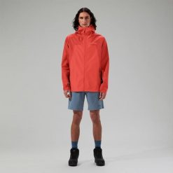 Kurtka przeciwdeszczowa męska Berghaus Deluge Pro 3.0. Niebieskie kurtki męskie Berghaus, m, bez wzorów, sportowe, bez ramiączek, bez kaptura. Za 319.99 zł.