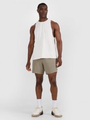4F Spodenki treningowe szybkoschnące męskie - khaki XL. Brązowe szorty sportowe męskie 4f, bez wzorów, z materiału, sportowe. W wyprzedaży za 139.99 zł.