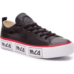 Trampki MCQ ALEXANDER MCQUEEN - Plimsoll Platform Lo 543774 R2556 1000 Black. Czarne trampki męskie McQ Alexander McQueen, bez wzorów, z gumy, klasyczne, bez zapięcia. W wyprzedaży za 549.00 zł.