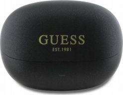 Słuchawki Guess Guess Bluetooth headphones GUTWST88MCTGK TWS + docking station black/black Capsule Printed Logo. Czarne słuchawki bluetooth Guess. Za 179.08 zł.