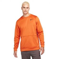 Bluza sportowa męska Nike Therma. Brązowe bluzy nierozpinane męskie Nike, m, bez wzorów, sportowe, bez ramiączek, bez kaptura. Za 289.99 zł.