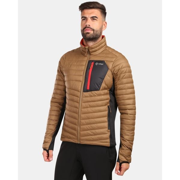 Męska ocieplana kurtka Kilpi ACTIS-M. Brązowe kurtki męskie Kilpi, m, bez wzorów, bez ramiączek, bez kaptura. Za 380.74 zł.