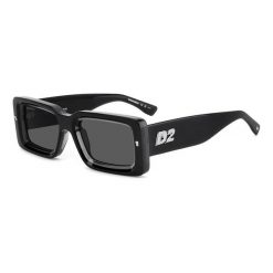 Okulary przeciwsłoneczne męskie DSQUARED2 D2 0142/S 08A, rozmiar 52 mm. Czarne okulary przeciwsłoneczne męskie DSQUARED, bez wzorów, sportowe. W wyprzedaży za 1,159.50 zł.