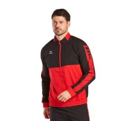 Kurtka z dresu Erima Six Wings. Czarne kurtki męskie Erima, bez wzorów, z dresówki, eleganckie, bez ramiączek, bez kaptura. Za 245.00 zł.