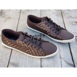 Brązowe Stylowe Półbuty CY030 Camel. Brązowe eleganckie półbuty męskie ButyModne, z materiału, eleganckie, bez obcasa, bez zapięcia. Za 69.00 zł.