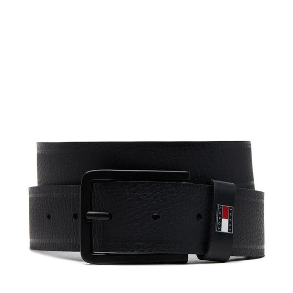 Pasek Męski Tommy Jeans. Czarne paski męskie Tommy Jeans, bez wzorów, z jeansu. Za 129.99 zł.