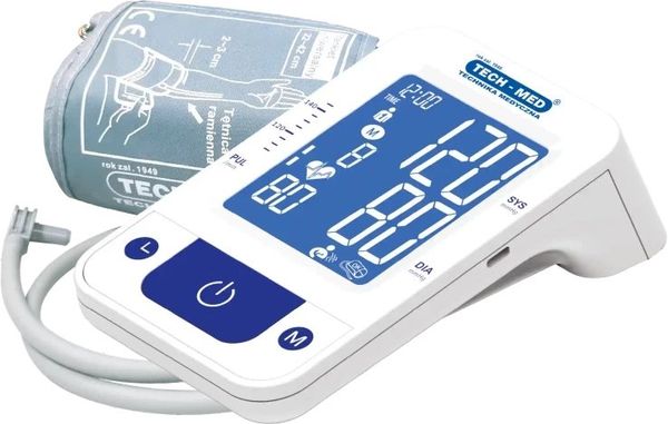 Ciśnieniomierz TMA-CONTROL 3 TECH-MED z funkcją mowy, pomiar podczas pompowania, pamięć 2x120, 22-42 cm. Ciśnieniomierze Tech-Med. Za 99.00 zł.