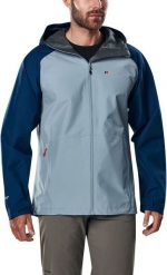 Kurtka męska Berghaus szara niebieska r. XL. Niebieskie kurtki męskie Berghaus, m, bez wzorów, bez ramiączek, bez kaptura. Za 233.52 zł.