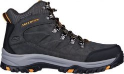Buty trekkingowe męskie Skechers Relment Daggett czarne r. 46. Czarne buty trekkingowe męskie Skechers, bez wzorów, bez zapięcia. Za 260.40 zł.