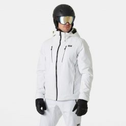 Kurtka narciarska Helly Hansen Alpha 4.0. Białe kurtki narciarskie i snowboardowe męskie Helly Hansen, na zimę, m, bez wzorów, bez kaptura, narciarskie. W wyprzedaży za 1,676.50 zł.