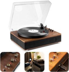 Gramofon RP162 Fenton głośniki BT konwersja brązowy one size. Brązowe gramofony Fenton. Za 499.00 zł.