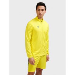 Kurtka z dresu Hummel Essential. Żółte kurtki męskie HUMMEL, bez wzorów, z dresówki, sportowe, bez ramiączek, bez kaptura. Za 172.00 zł.