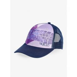 Czapka z daszkiem Rab Trucker Masters Cap - lilac. Fioletowe czapki męskie RAB, bez wzorów, sportowe. Za 105.99 zł.