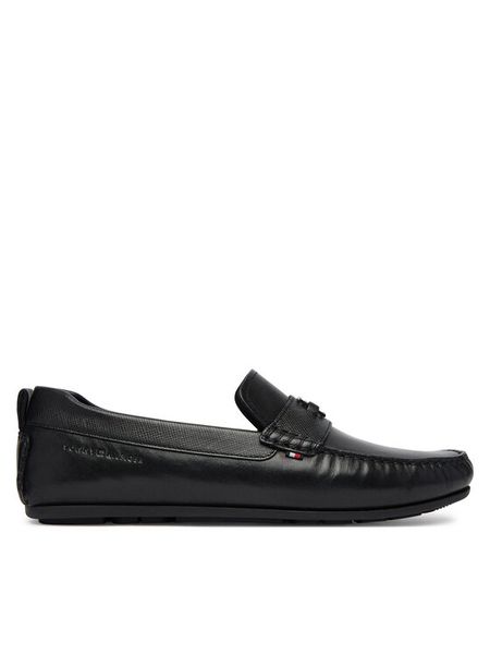 Tommy Hilfiger Mokasyny Hardware Lth Driver FM0FM05855 Czarny. Czarne mokasyny męskie Tommy Hilfiger, ze skóry, bez zapięcia. Za 649.99 zł.