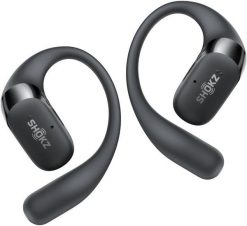 SHOKZ OpenFit 2 wireless earbud headphones, black. Czarne słuchawki bluetooth JLab Audio. Za 804.99 zł.
