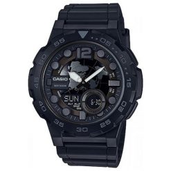 Casio Kolekcja Aeq 100w-1b. Czarne zegarki sportowe Casio. W wyprzedaży za 181.00 zł.