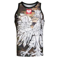 Koszulka sportowa bez rękawów męska Tank top rashguard EXTREME HOBBY POLSKA CAMO. Brązowe t-shirty sportowe męskie EXTREME HOBBY, l, bez wzorów, z elastanu, sportowe, bez ramiączek. Za 139.00 zł.
