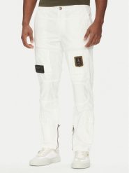 Aeronautica Militare Spodnie materiałowe 251PA1387CT1493 Biały Regular Fit. Białe spodnie na co dzień męskie Aeronautica Militare, bez wzorów, z bawełny. Za 829.99 zł.