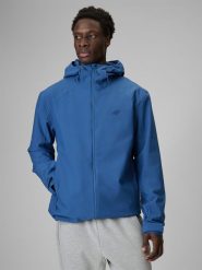 4F Kurtka przejściowa membrana 5000 męska - granatowa 3XL. Niebieskie kurtki męskie 4f, m, bez wzorów, ze skóry, bez ramiączek, bez kaptura. Za 299.99 zł.