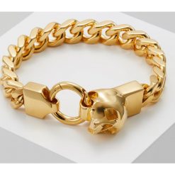 Northskull MEDIUS SKULL CHAIN BRACELET Bransoletka goldcoloured. Żółte biżuteria dla mężczyzn Northskull. Za 949.00 zł.