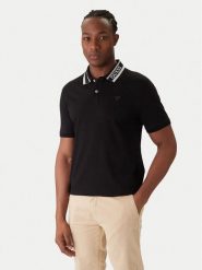 Guess Polo M6RP60 K7O64 Czarny Regular Fit. Czarne koszulki polo męskie Guess, m, z aplikacjami, z bawełny, bez kołnierzyka, bez ramiączek. Za 299.99 zł.
