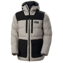 Kurtka puchowa Helly Hansen Patrol. Brązowe kurtki męskie Helly Hansen, bez wzorów, z puchu, sportowe, bez ramiączek, bez kaptura. W wyprzedaży za 1,415.00 zł.