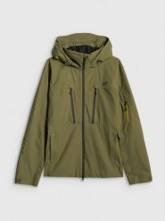 4F Kurtka trekkingowa membrana 20000 męska - khaki XL. Brązowe kurtki męskie 4f, l, bez wzorów, z materiału, bez ramiączek, bez kaptura. Za 899.99 zł.